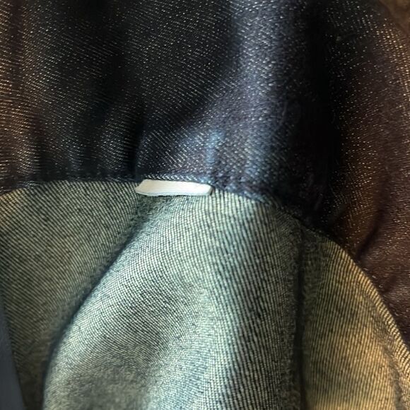 Tommy Hilfiger Denim Dk Wash Blue Jean Skirt Flat Front Back Pockets - Picture 7 of 7